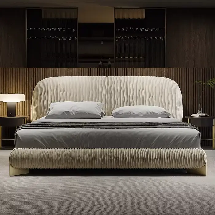 Lit Unique minimaliste luxe King tables de chevet lit de salon Double français Muebles Para dortoir 