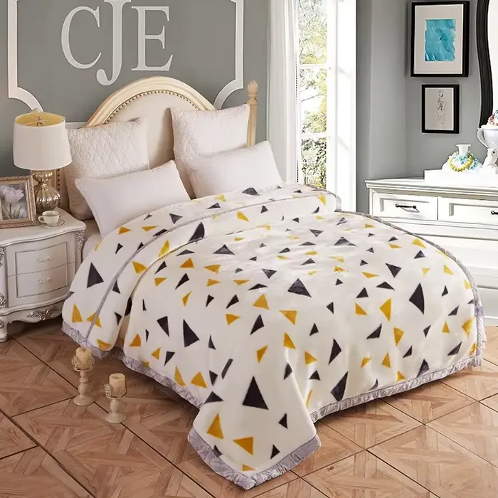 Couvertures Raschel optiques chaudes pour lits, couvre-lit King Size, jeté doux, double couche, hive