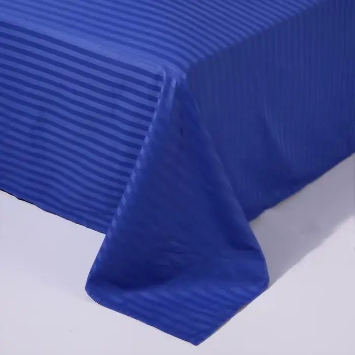 Drap de lit plat à rayures de couleur unie, 100% coton épais de haute qualité, différentes tailles p