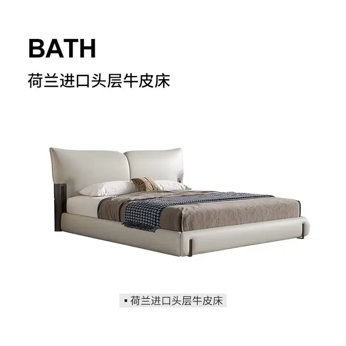 Lit italien 180x200cm pour 2 personnes, cadre de lit double/queen/king size, mobilier de luxe pour c
