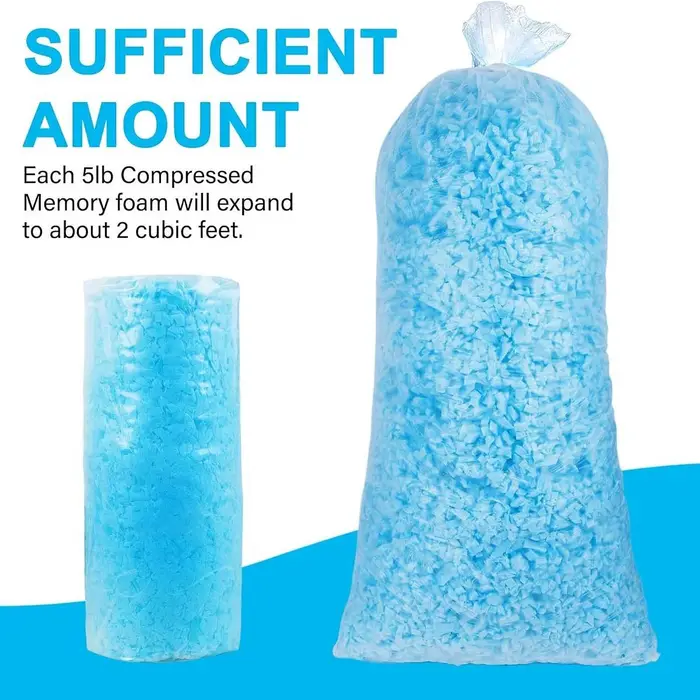 Recharge de mousse à mémoire de forme râpée de 2.3kg, remplissage de sac de haricots de remplacement