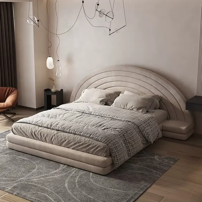 Tête de lit Double, tables de chevet de luxe