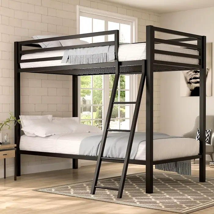 Lits meubles d'école lit en métal meubles de chambre adulte dubaï acier fer métal lit superposé prix