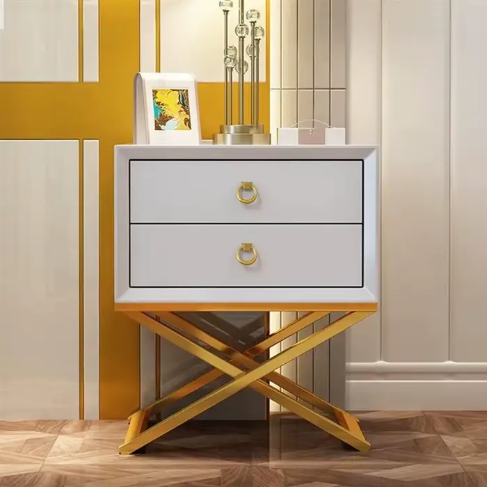 Table de chevet de luxe légère pour chambre à coucher