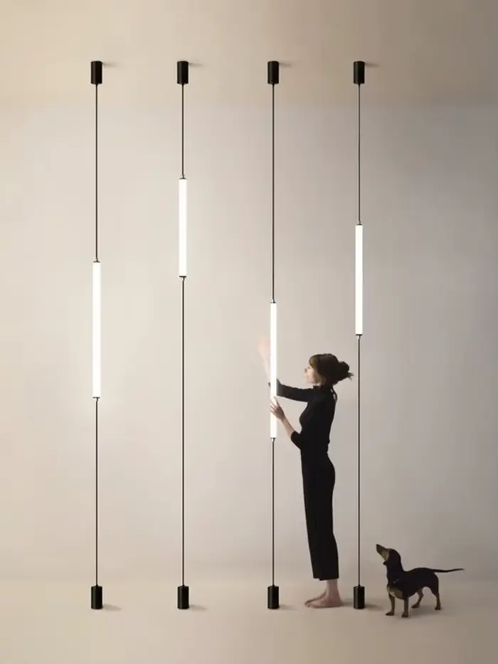 Ltalian design chambre chevet lampadaire minimaliste LED longue ligne lampe hôtel salon décoration c
