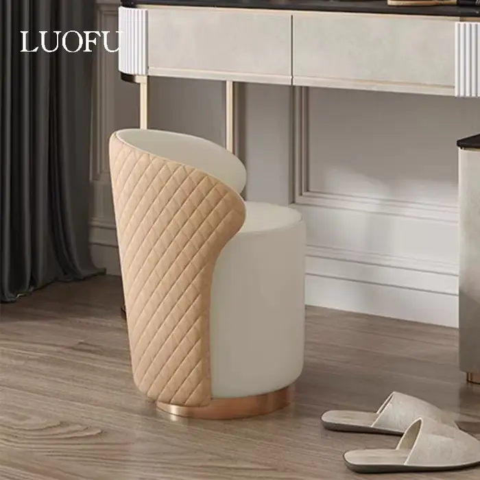 Tabouret de coiffeuse de luxe pour chambre à coucher, chaise de maquillage tendance, chaise de coiff