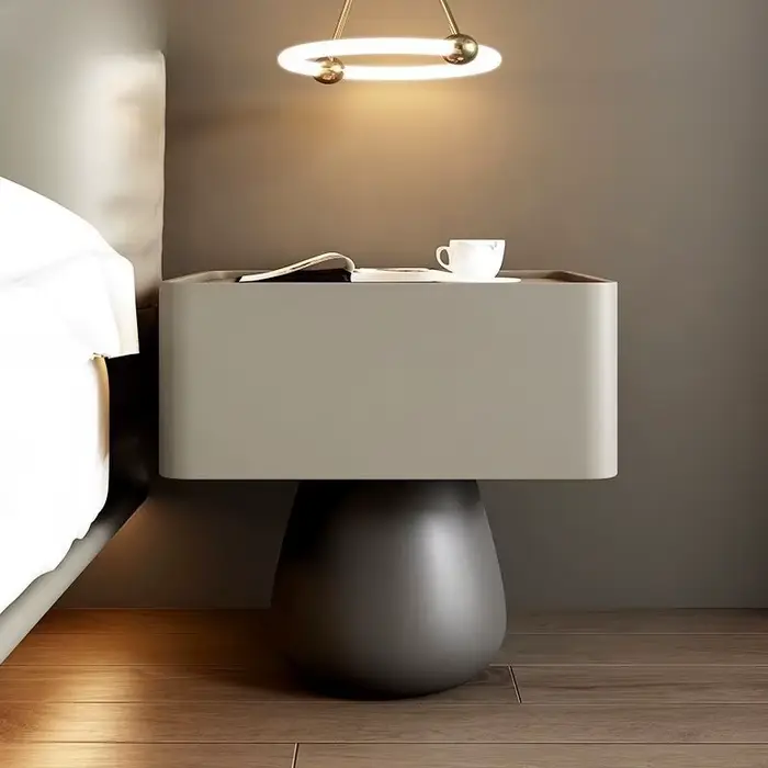 Table de chevet de luxe légère en bois massif
