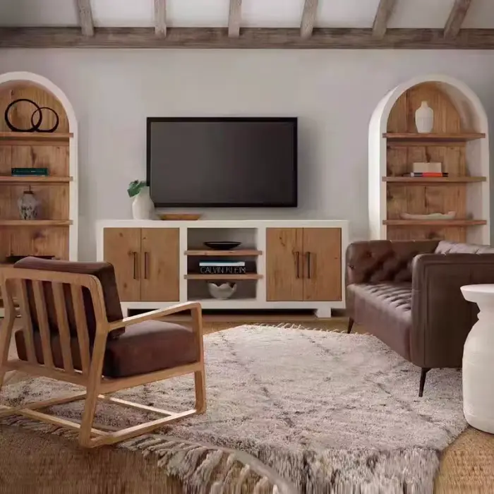 Meuble de rangement en bois pour café