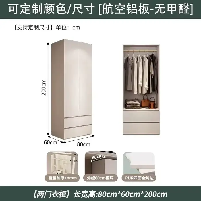 Armoire de Luxe en Métal pour Vêtements, Grande Capacité, Gain de Place, Organisateur de Rangement p