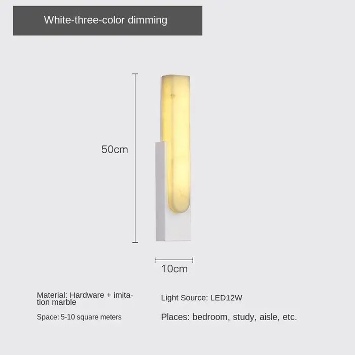 Applique Murale LED en Marbre localité de Luxe, Luminaire Décoratif d'Nik, Style Nordique, Idéal pou