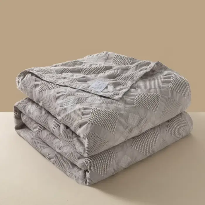 Couverture en coton de type A, couette d'été douce, couvre-lit jacquard géométrique pour la maison, 