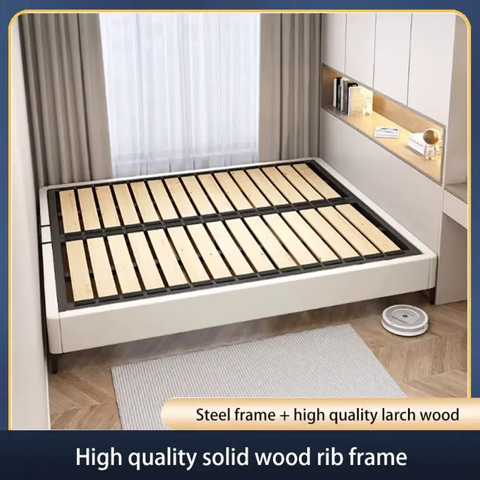Cadre pliant cadre de Support de lit cadre de lit Tatami haute charge 1.2m 1.5m 1.8m en option sans tête de lit cadre de lit en bois massif