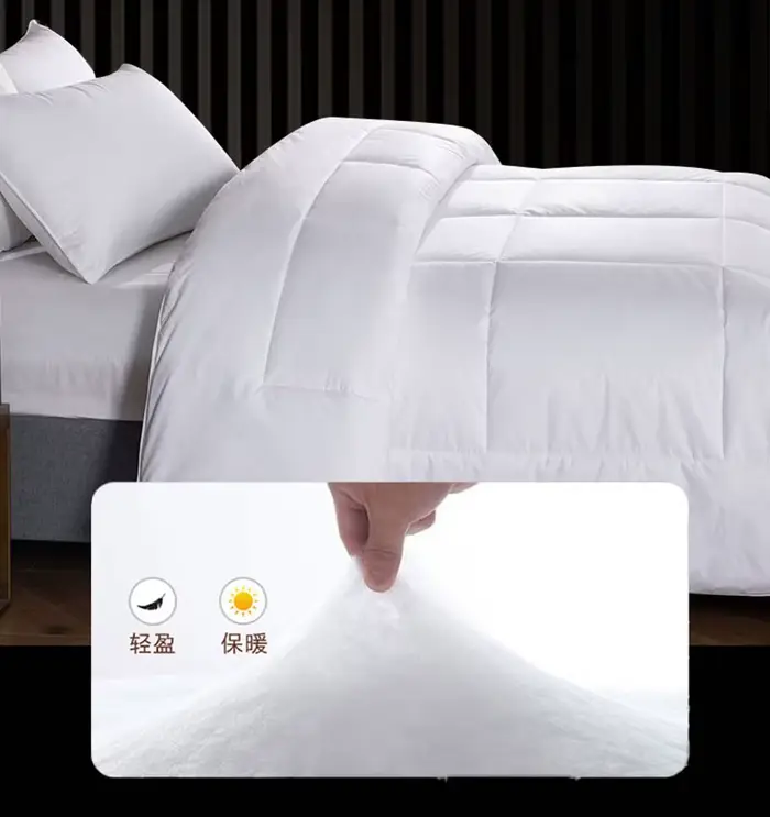 Juste de Couette Blanche en 100% Coton pour Lit d'Été