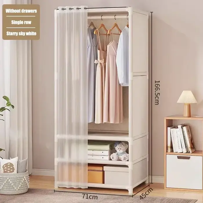 Armoire de Rangement en Tissu pour Chambre à Coucher, Simple et Grande Capacité, Robuste et Durable,