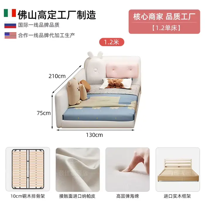 Lit rembourré Unique De luxe Queen Size enfants lit De couchage salon têtes De lit Camas De Matrimon