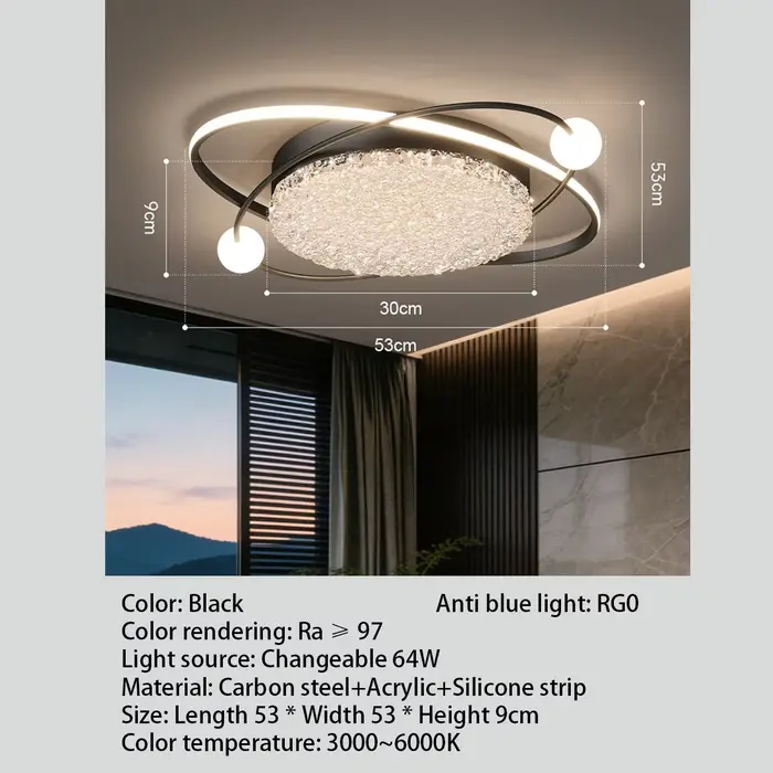 Plafonnier de chambre à coucher 2026 Nouveau design moderne simple créatif unique Lampe de protectio