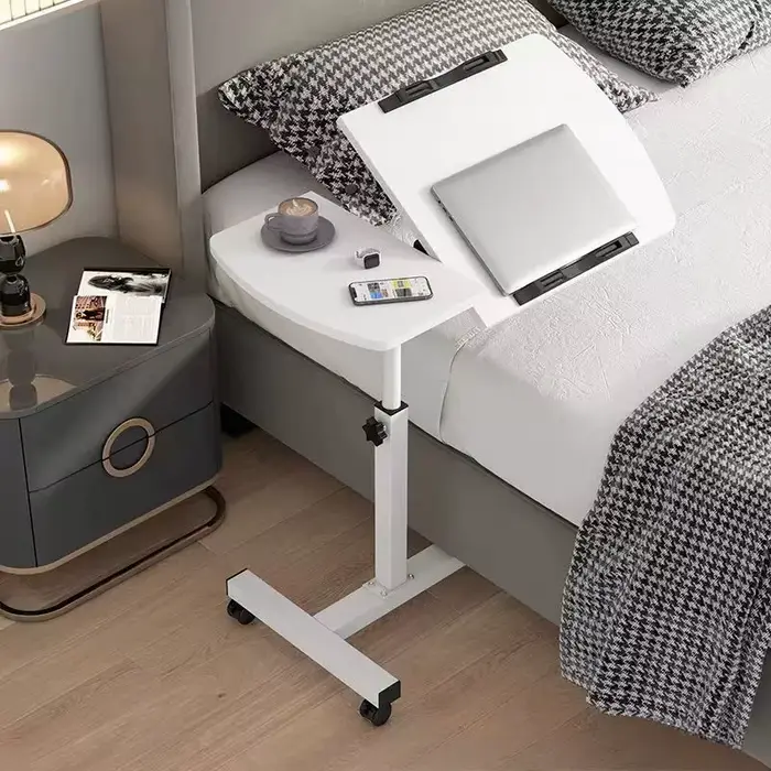 Bureau de chevet, bureau pour ordinateur portable avec tiroirs