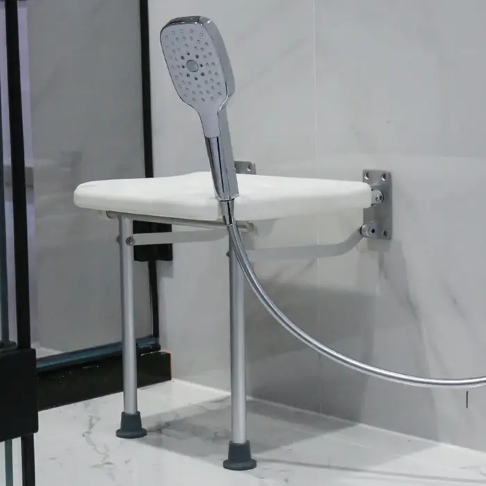 HOFurniture-Tabouret Pliant Mural, Chaise de Porche Ultra Mince, Chaise Pliante de Douche