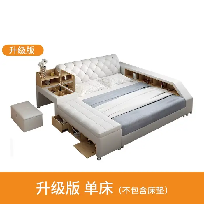 Lit de luxe pour adolescentes, style japonais moderne, double, parfait pour une chambre à coucher te