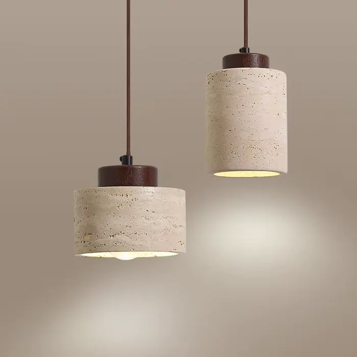 Designer moderne japonais wabi-sabai chambre chevet éclairage bar B & B grotte jaune pierre lustre c
