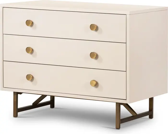 Table de chevet Beige en bois massif, Design moderne, haut de gamme, élégant, pour meubles de chambr