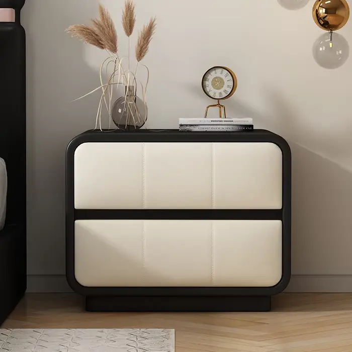 Armoire de chevet pour chambre d'enfant, Table de rangement autoportante en bois, petit organisateur