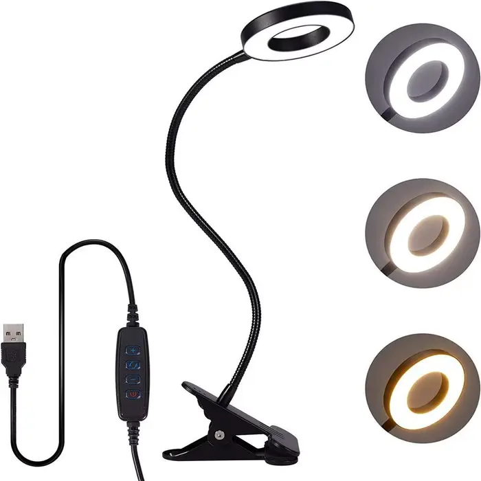 48 LED Lampe de Bureau Clip USB Livre Lumière 360 ° Flexible Protection Des Yeux Col De Cygne Lectur