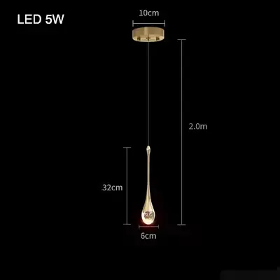 Lampes suspendues en cristal à bulles pour chambre à coucher, lampe de chevet d'hôtel, verre LED, lu