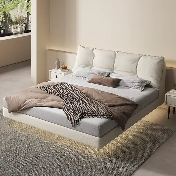 Chambre à coucher moderne royale design lit king size luxe style japonais lit queen size design