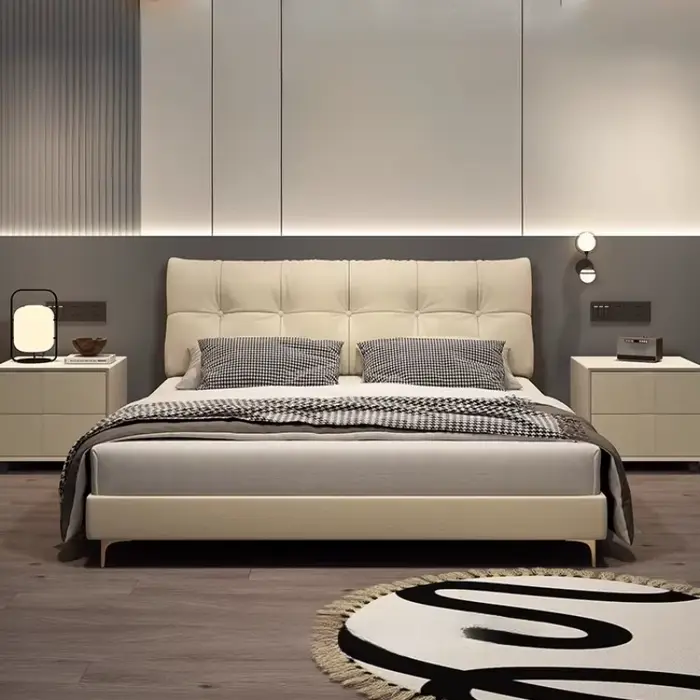 Lit de rangement en tissu personnalisé, moderne et Simple, chambre principale de 1.51.8 mètres, lit 