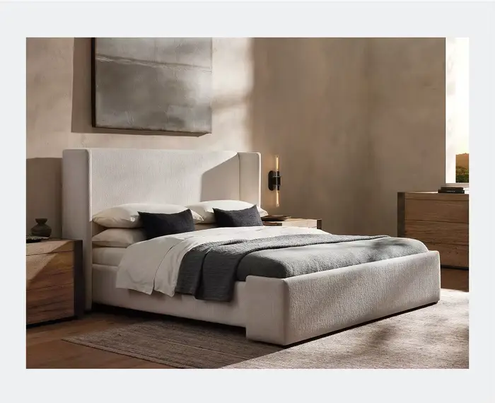 Lit king size de luxe, lits d'hôtel, ensemble de meubles de chambre à coucher, lit rembourré
