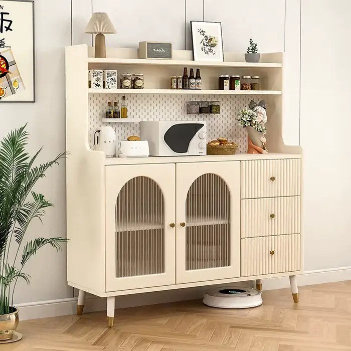 Armoires de salon de luxe européennes avec portes en verre