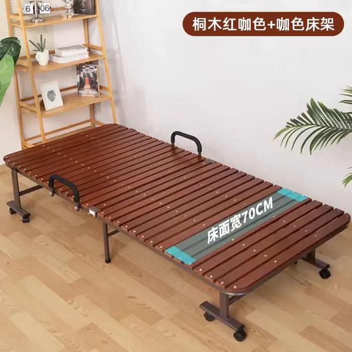 Lit pliant en bois pour canapé, camping, salon, lit simple pour adultes, meubles japonais, camas ple