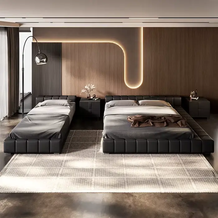 Cadres rembourrés rangement de lit minimaliste européen lit fantaisie filles luxe tête de lit Muebles Para El Hogar meubles de maison