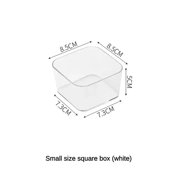 Boîte de Rangement Transparente en Plastique, Conteneur pour Bijoux, Maquillage