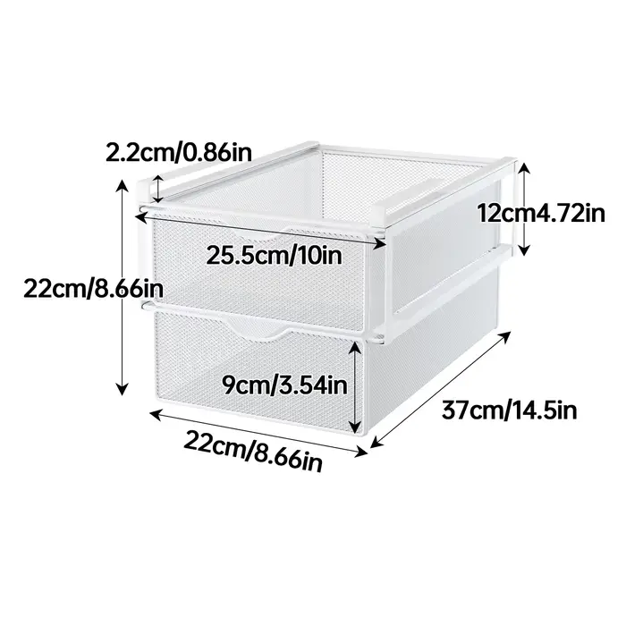 Organisateur de penderie double couche à tiroir coulissant pour sous-vêtements et vêtements, sans pe