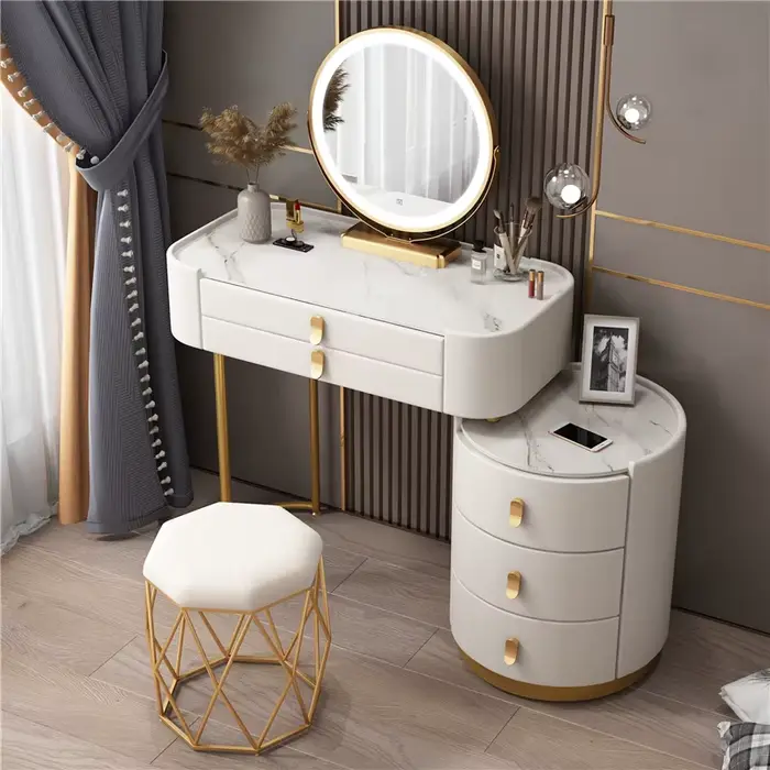 Coiffeuse de rangement de maquillage pour filles