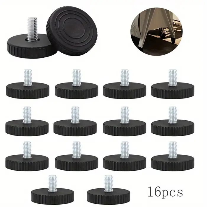 Pieds de Chaise Abati ables Réglables, 16 Pièces, Polymères de Meubles, Base à Vis, Protection de So