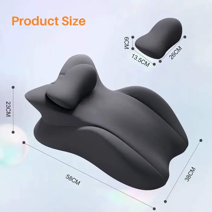 Oreiller ergonomique en mousse à mémoire de forme, oreiller multi-positions avec housse amovible, or