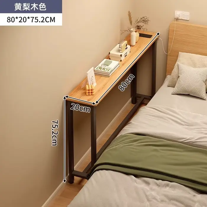 Petite Table étroite au mur, casier de chevet, armoire de rangement, étagère derrière le canapé, fis