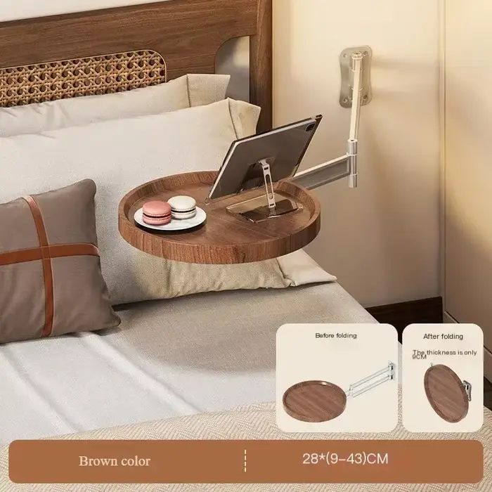 Étagère murale pliable pour chevet, mini table latérale suspendue pour chambre à coucher, alternativ