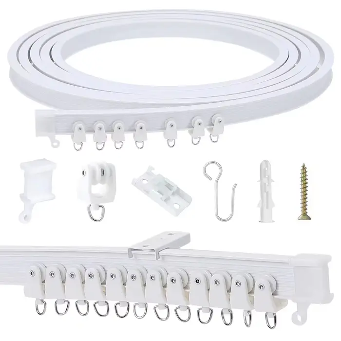 Piste de rideau de plafond pliable, support de plafond, pour rail de rideau avec système de rideau, 