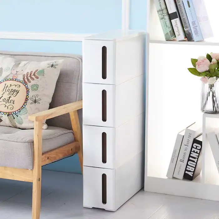 Tiroirs de rangement multicouches à couture étroite