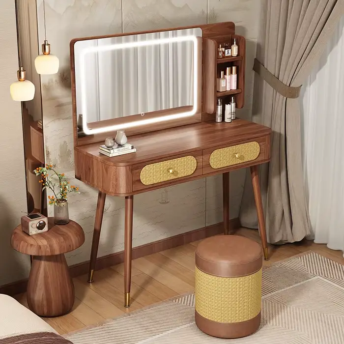 Table De vanité De luxe en rotin Tallboy Femme Unique esthétique Premium Table De vanité élégant cla