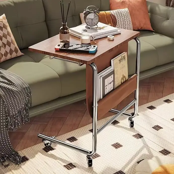 Table de chevet, table d'appoint pour canapé, table de salon, table de chambre, table pour fauteuil inclinable, table d'ordinateur portable, table d'appoint mobile multifonctionnelle