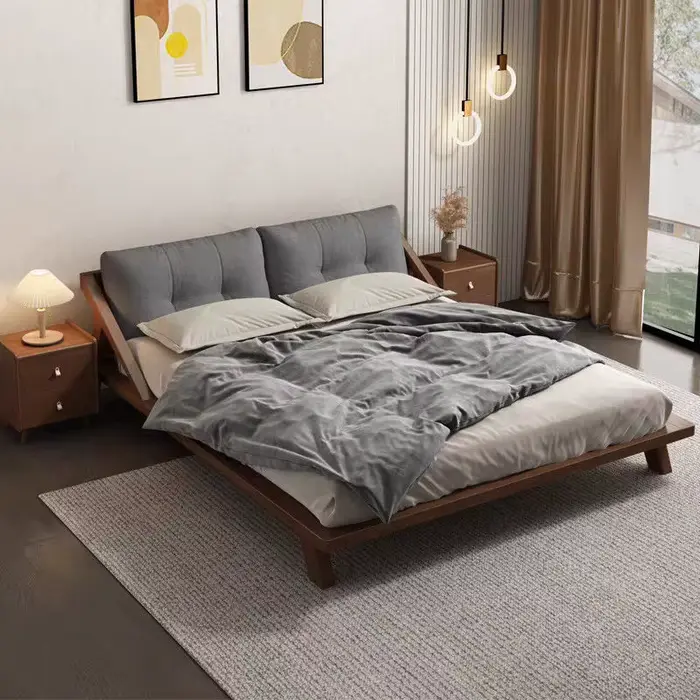 Rangement lit Double chambre Table de chevet lit de couchage français tables de nuit King Mobili Per