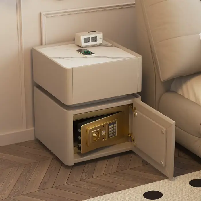 Table de chevet minimaliste française, classique, esthétique, rangement pour chambre à coucher, avec