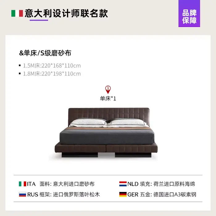 Décoration de chambre à coucher moderne pour couples, lits doubles, tête de lit à dossier souple, de