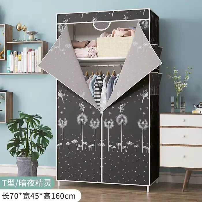 Tissu reine armoire chambre simple pliant Portable armoire tiroir placard organisateur De Ropa Armab
