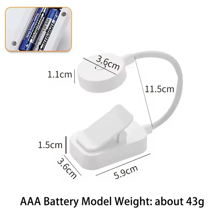 Mini lampe de lecture LED, lampe de table, 3 modes réglables, protection des yeux, lampe de lecture 